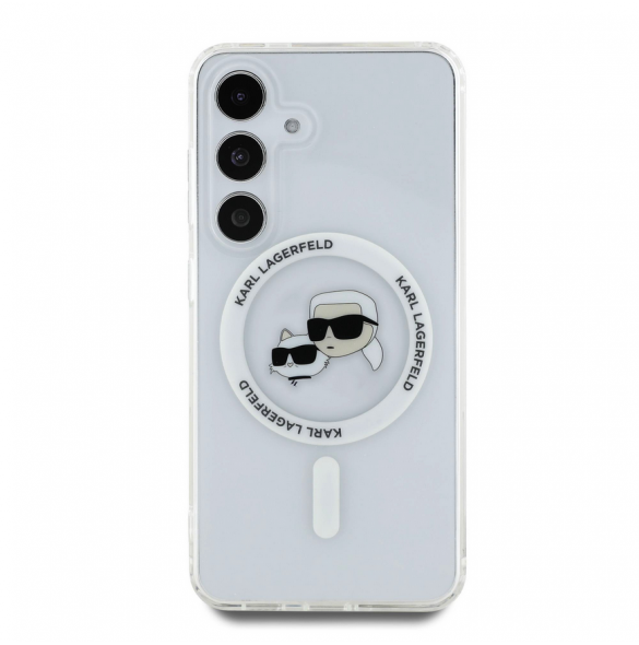 Karl Lagerfeld IML K&CH Heads MagSafe Fodral till Samsung Galaxy S25+ Transparent