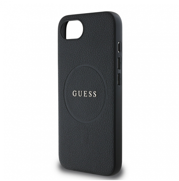 Guess PU Grained Classic Logo MagSafe Fodral för iPhone 16e Svart