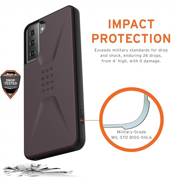 Galaxy S21+ Civilian Skal – Aubergine | Tåligt Mobilskal