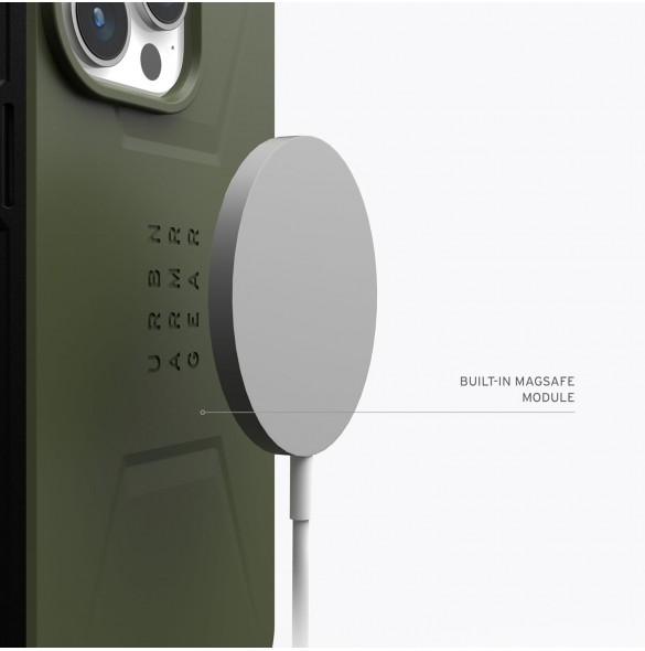 iPhone 15 Pro Civilian MagSafe Skal – Olivgrönt Skal