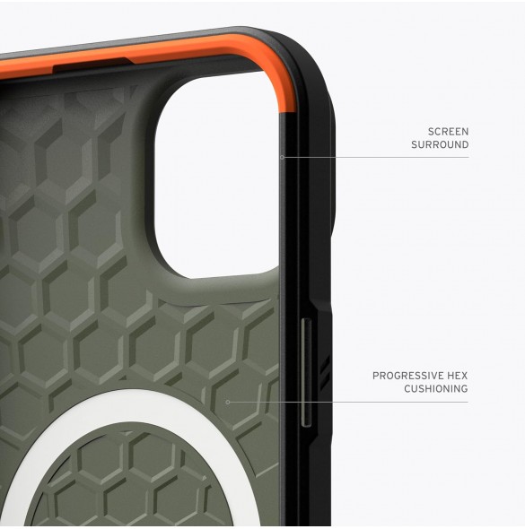 iPhone 15 Plus Civilian MagSafe Skal – Olivgrönt Skydd