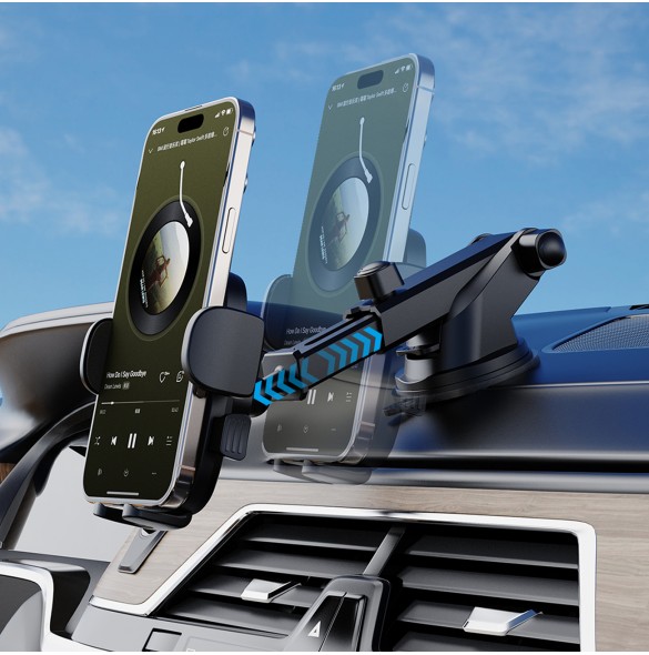 Dudao F2N+ smartphonehållare med sugkopp, gravitation 360° - svart