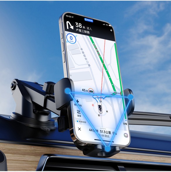 Dudao F2N+ smartphonehållare med sugkopp, gravitation 360° - svart