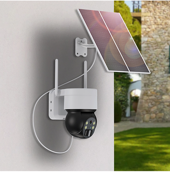 Choetech ASC006-WF solcellsdriven intelligent PTZ WiFi-kamera med 5W solpanel - vit