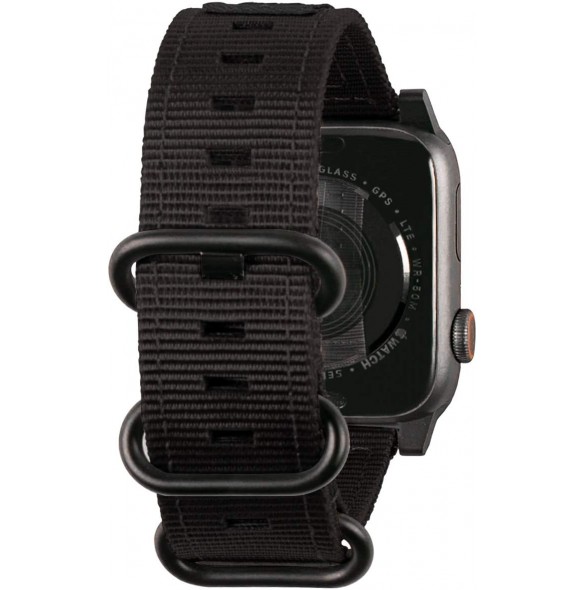 Urban Armor Gear Nato Eco-armband för Apple Watch 42 mm / 44 mm - Svart 19148C114040