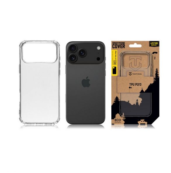 Tactical TPU Plyo Kryt pro Apple iPhone 17 Pro Max Transparent