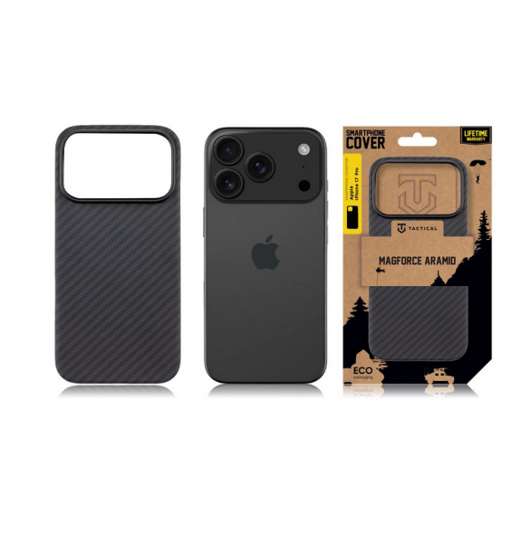 Tactical MagForce Aramid Kryt pro Apple iPhone 17 Pro Black