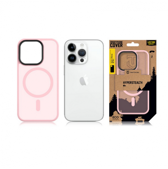 Tactical MagForce Hyperstealth-fodral för iPhone 14 Pro, rosa pantern