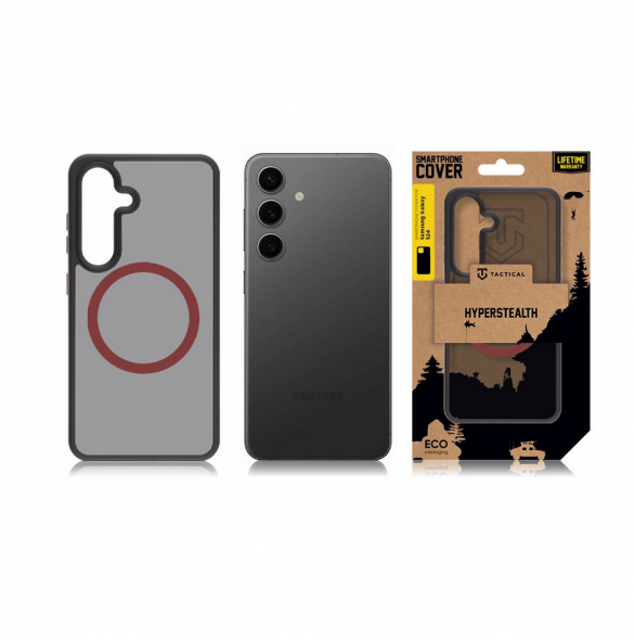 Tactical MagForce Hyperstealth 2.0-fodral för Samsung Galaxy S24 Svart/Röd