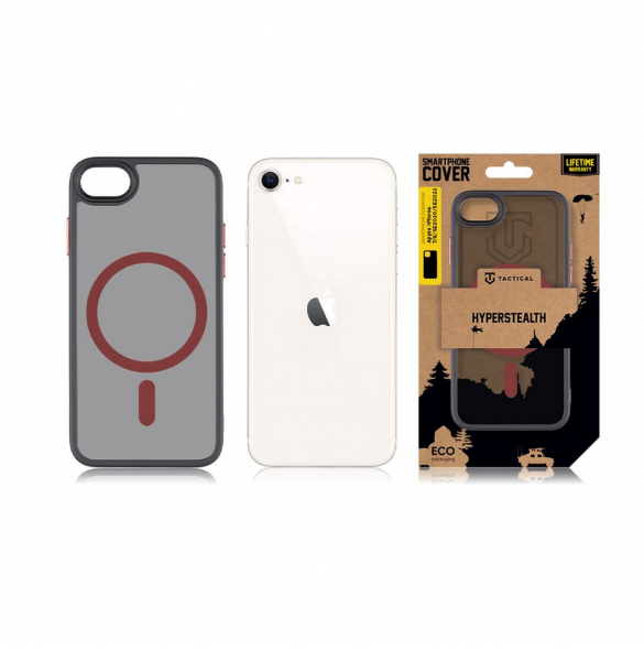 Tactical MagForce Hyperstealth 2.0-fodral för iPhone 7/8/SE 2020/SE 2022 Svart/Röd