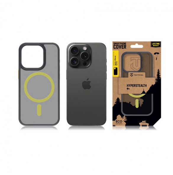 Tactical MagForce Hyperstealth 2.0-fodral för iPhone 15 Pro Svart/Gul