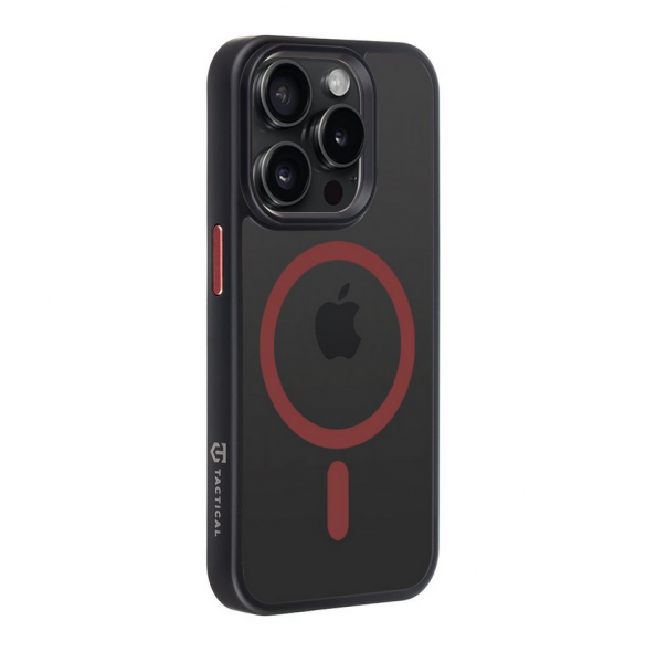Tactical MagForce Hyperstealth 2.0-fodral för iPhone 15 Pro svart/röd