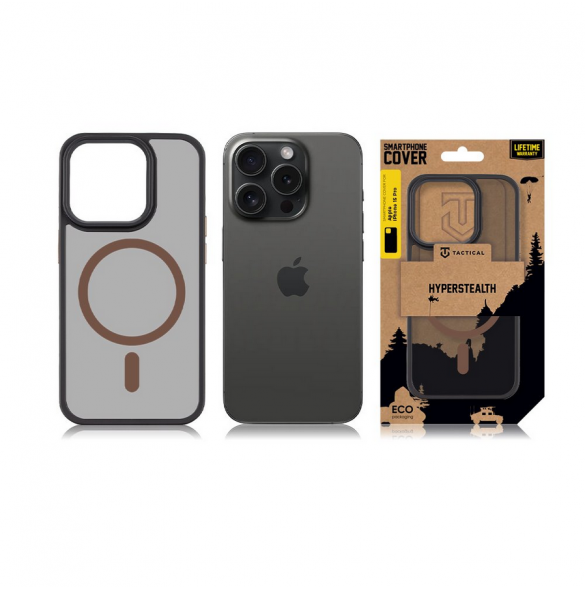 Tactical MagForce Hyperstealth 2.0-fodral för iPhone 15 Pro svart/moucha moose