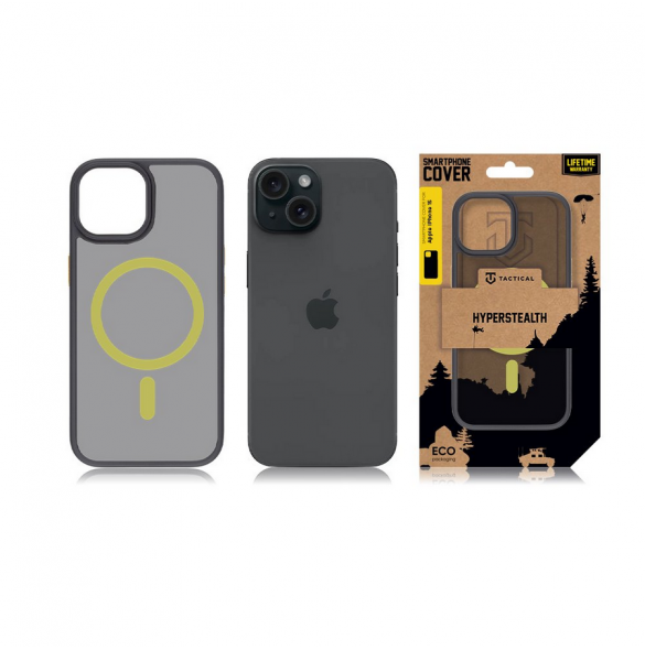 Tactical MagForce Hyperstealth 2.0-fodral för iPhone 15 svart/gul