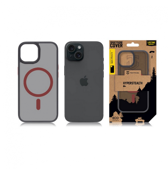Tactical MagForce Hyperstealth 2.0-fodral för iPhone 15 svart/röd