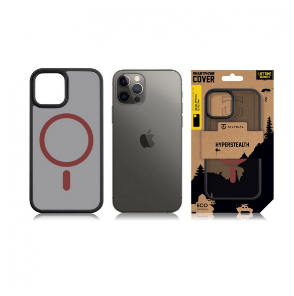 Tactical MagForce Hyperstealth 2.0-fodral för iPhone 12/12 Pro svart/röd