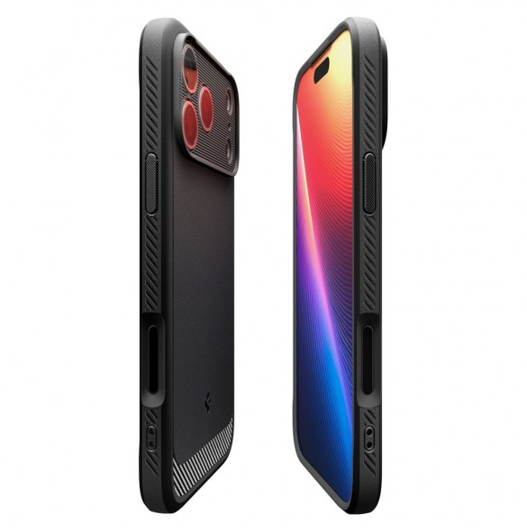 Spigen Rugged Armor Mag MagSafe-skal till iPhone 17 Pro – Mattsvart