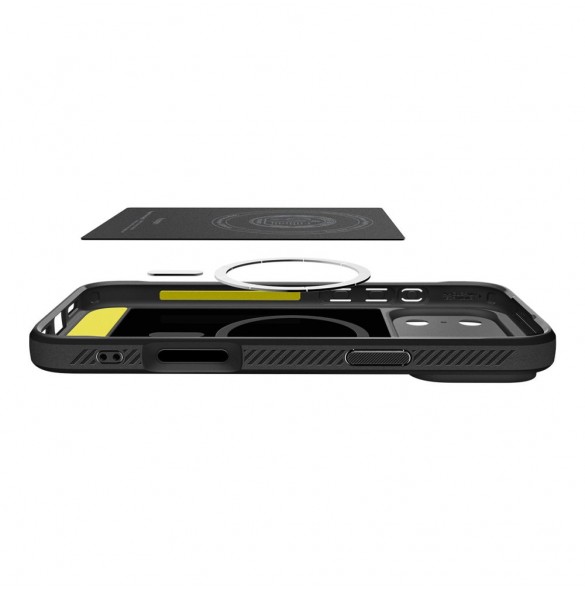 Spigen Rugged Armor Mag MagSafe-skal till iPhone 17 Pro – Mattsvart