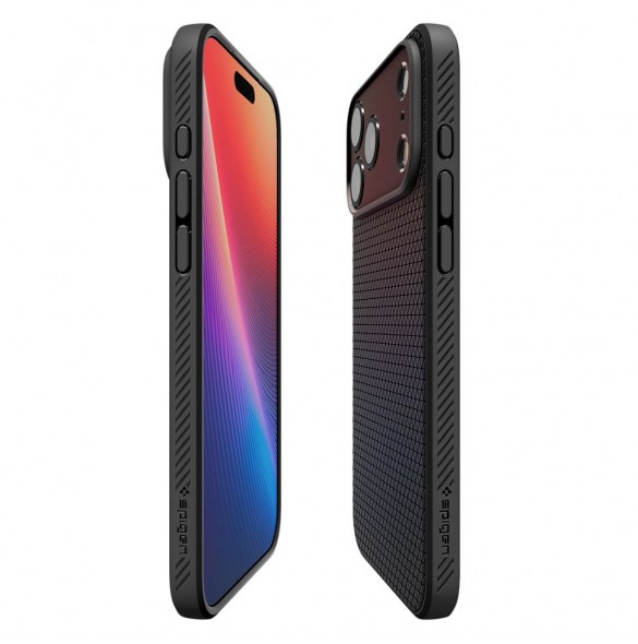 Spigen Liquid Air-skal till iPhone 17 Pro – Mattsvart