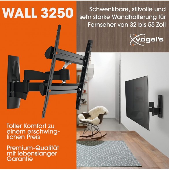 Vogel's WALL 3250 framåtvänd 120° TV-väggfäste 32-55 tum, svart