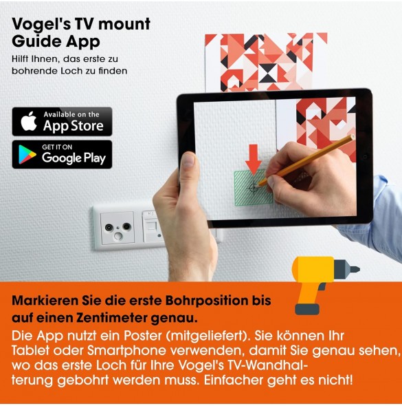 Vogel's WALL 3250 framåtvänd 120° TV-väggfäste 32-55 tum, svart