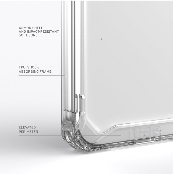 URBAN ARMOR GEAR UAG Skyddsskal för iPhone 15 Pro Max,Plyo Ice Rugged - Transparent