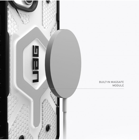 URBAN ARMOR GEAR Pathfinder-skal kompatibelt med iPhone 15 Plus - Ice (114357113131)