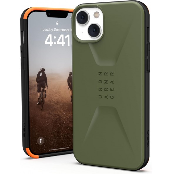Urban Armor Gear UAG Civilian-skal kompatibelt med Apple iPhone 14 Plus - Olivgrön (114041117272)