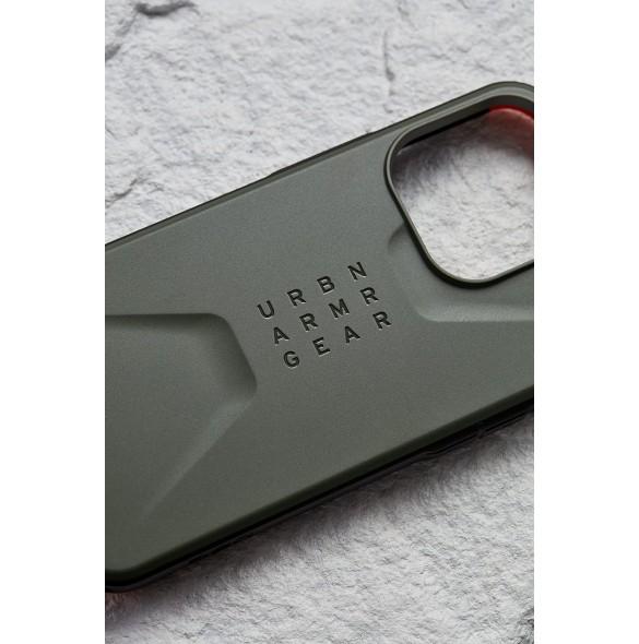 Urban Armor Gear UAG Civilian-skal kompatibelt med Apple iPhone 14 Plus - Olivgrön (114041117272)