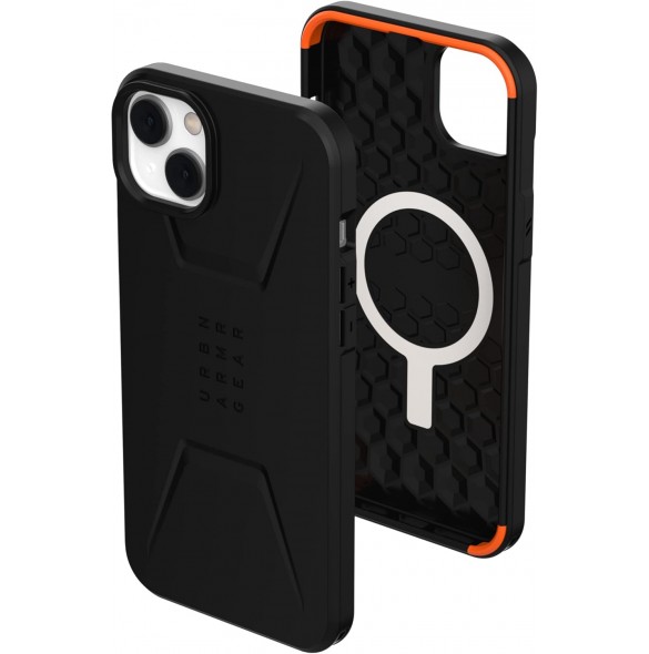 Urban Armor Gear UAG Civilian-skal kompatibelt med Apple iPhone 14 Plus - Svart (114037114040)