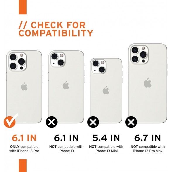 Urban Armor Gear Civilian-skal kompatibelt med Apple iPhone 13 Pro - blå (11315D115555)
