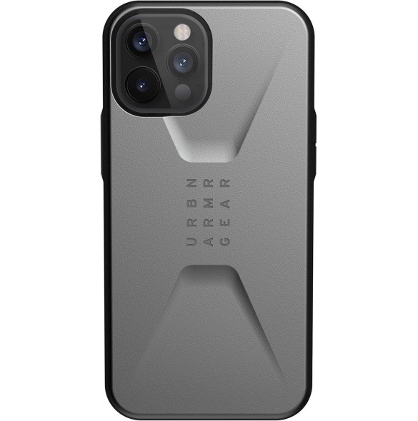 Urban Armor Gear Civilian-skal till Apple iPhone 12 Pro Max – skyddande skal – silver