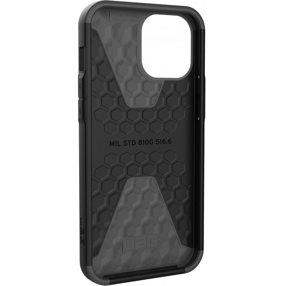 Urban Armor Gear Civilian-skal till Apple iPhone 12 Pro Max – skyddande skal – silver