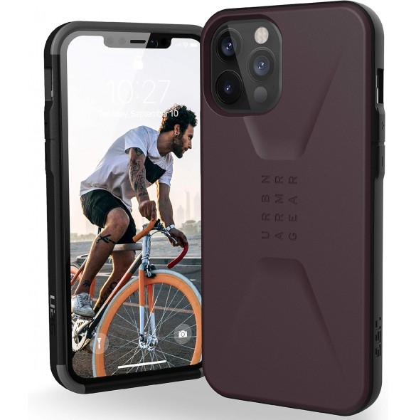 Urban Armor Gear Civilian-skal till Apple iPhone 12 Pro Max– skyddande skal – lila (aubergine) 11236D114949