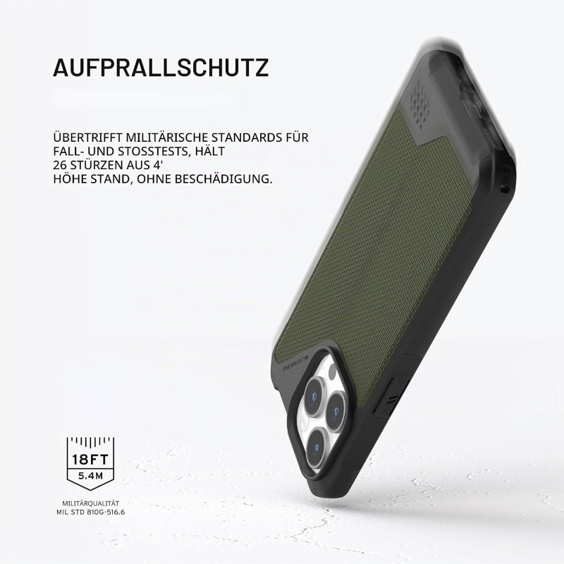 URBAN ARMOR GEAR UAG-skal kompatibelt med iPhone 15 Pro Max-skal Metropolis LT Kevlar Olive