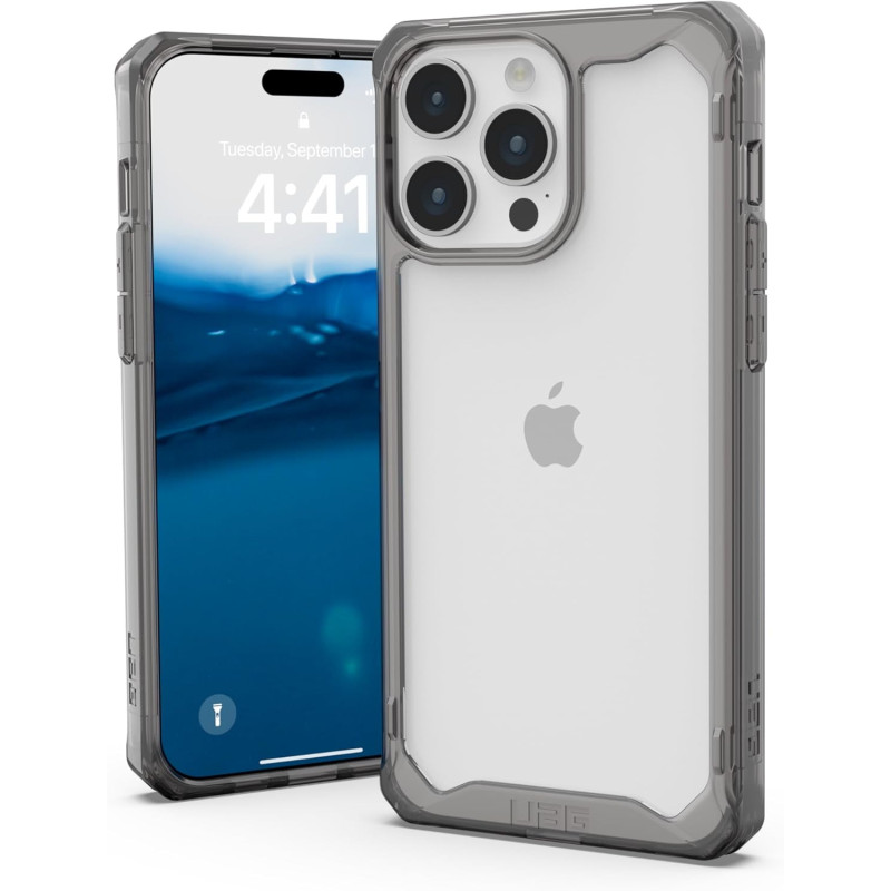 URBAN ARMOR GEAR UAG-skal kompatibelt med iPhone 15 Pro Max, Plyo Ash