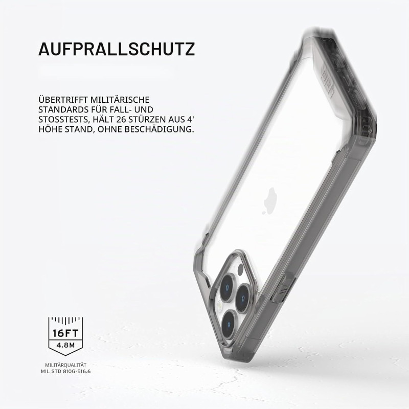 URBAN ARMOR GEAR UAG-skal kompatibelt med iPhone 15 Pro Max, Plyo Ash