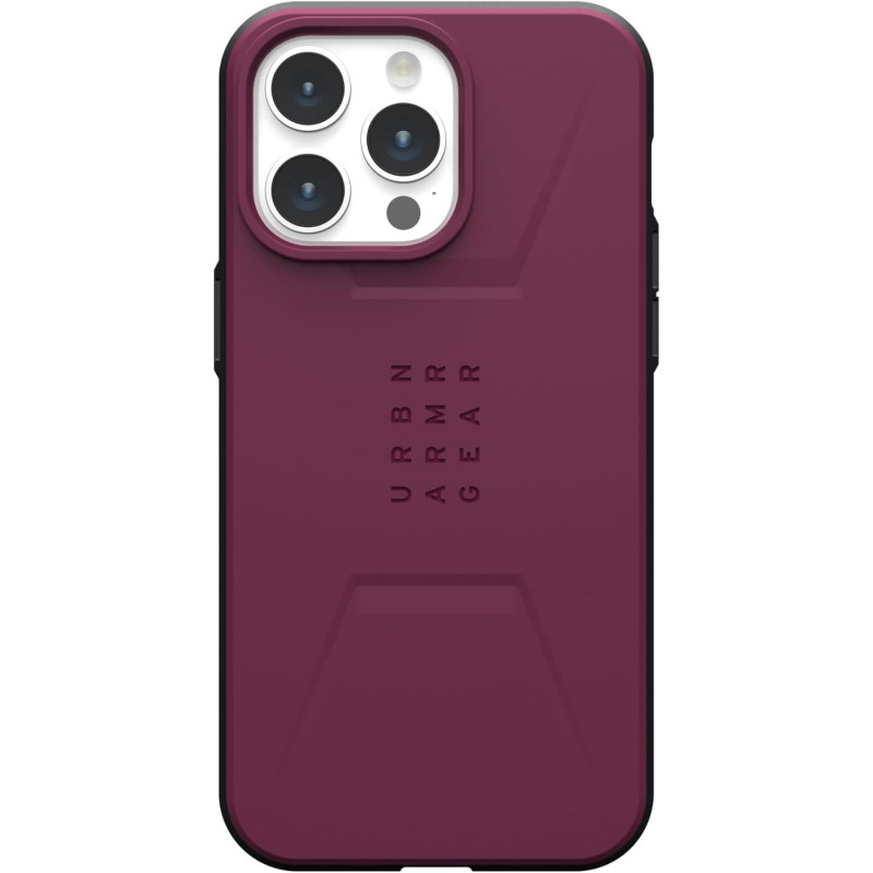 URBAN Armor Gear UAG [Uppdaterad version] Skal Kompatibelt med iPhone 15 Pro Max Skal  Civil Bordeaux