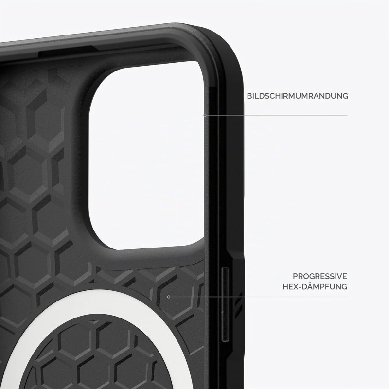 URBAN ARMOR GEAR UAG-skal [Uppdaterad version] Kompatibelt med iPhone 15 Pro-skal, Civil svart