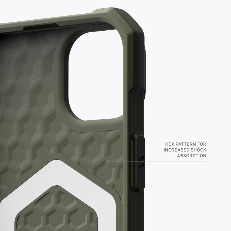URBAN ARMOR GEAR Essential MS-skal kompatibelt med Apple iPhone 15 Plus - Olivgrön