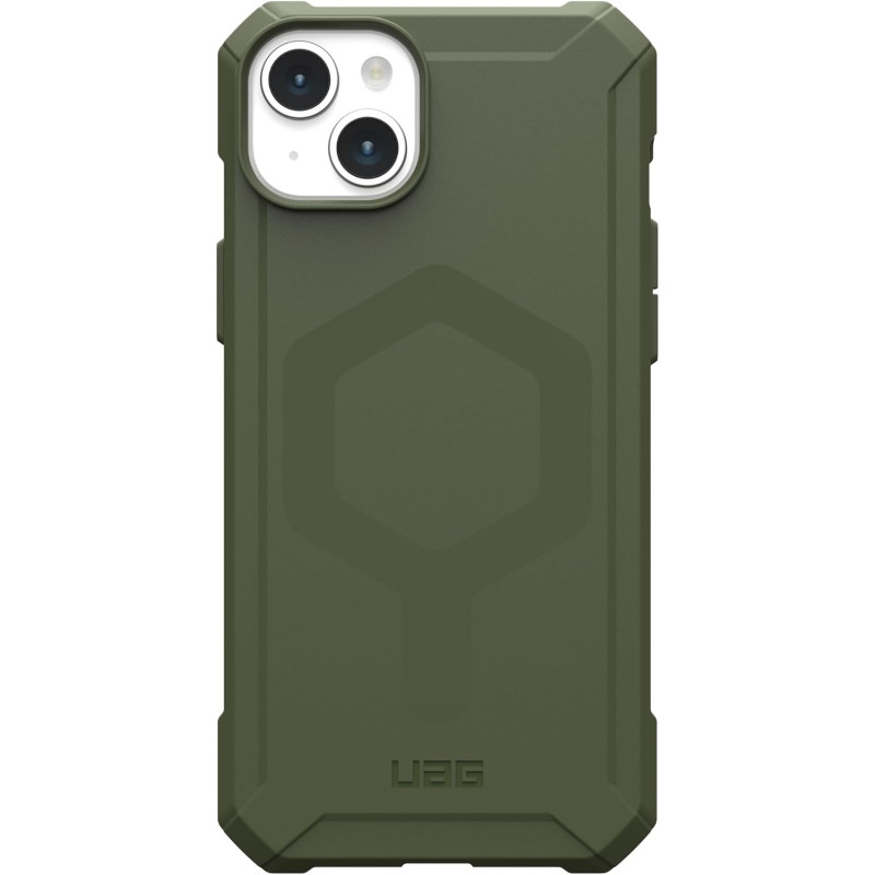 URBAN ARMOR GEAR Essential MS-skal kompatibelt med Apple iPhone 15 Plus - Olivgrön