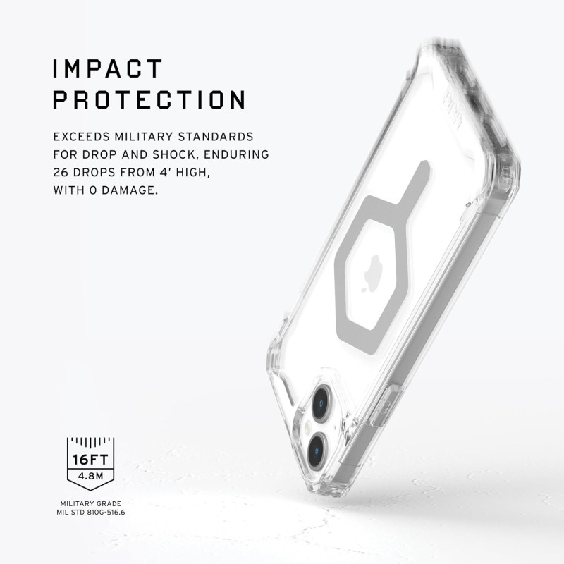 URBAN ARMOR GEAR UAG-skal kompatibelt med iPhone 15 Plus- Plyo Ice/Silver