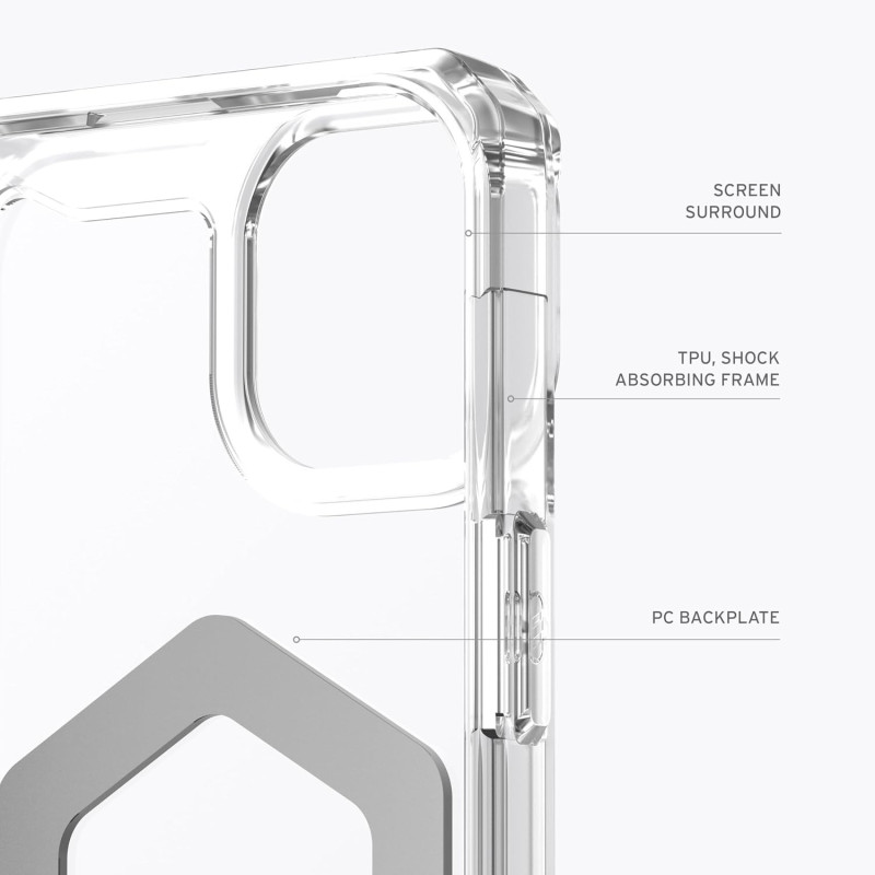 URBAN ARMOR GEAR UAG-skal kompatibelt med iPhone 15 Plus- Plyo Ice/Silver