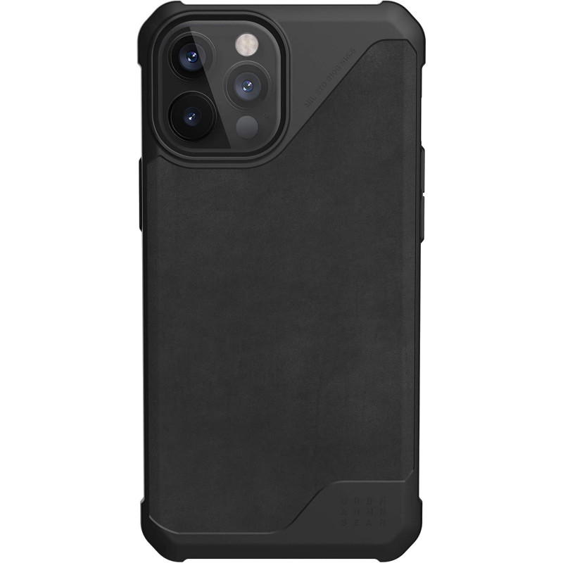 UAG Urban Armor Gear Metropolis LT Läderfodral Apple iPhone 12 Pro Max (Svart)