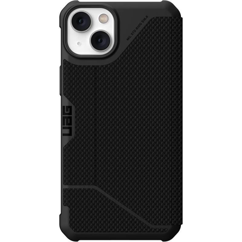 Urban Armor Gear Metropolis Folio-skal kompatibelt med Apple iPhone 14 Plus - Kevlar svart