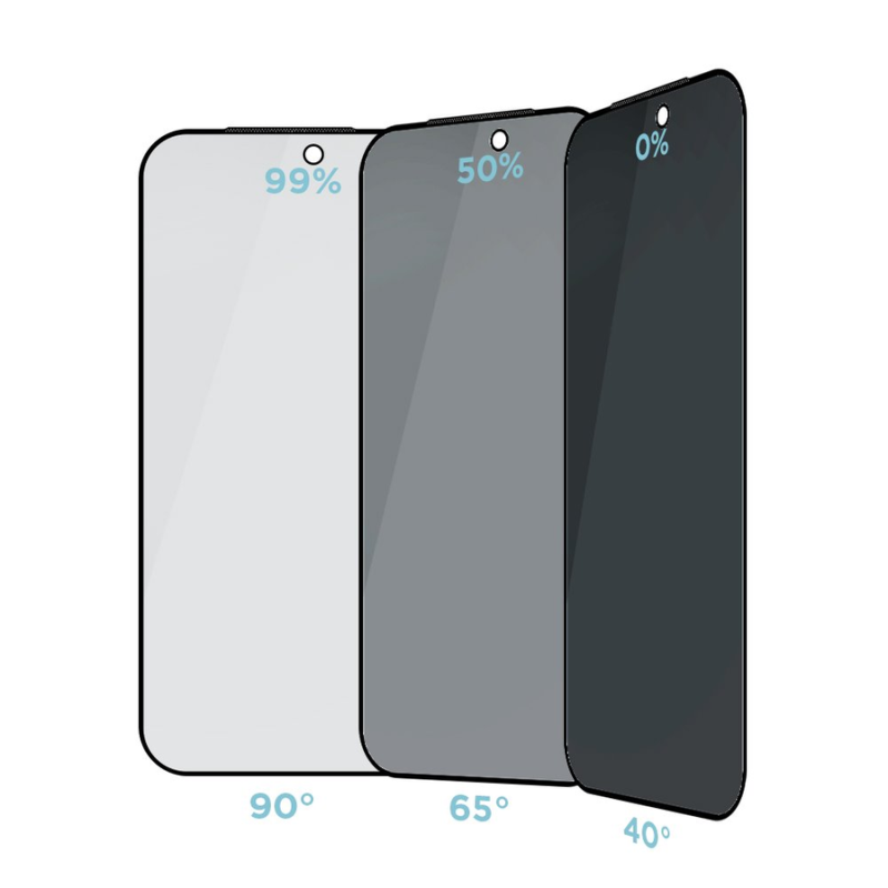 OBAL:ME Privacy 5D Glass Screen Protector with Applicator for Apple iPhone 18 Pro Black