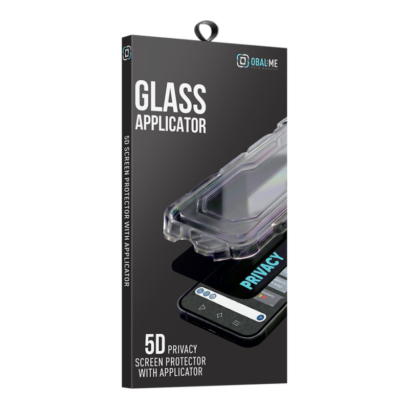 OBAL:ME Privacy 5D Glass Screen Protector with Applicator for Apple iPhone 18 Pro Black
