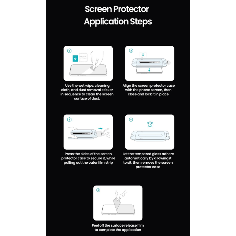 Nillkin Tempered Glass 2.5D CP+ PRO Black for Apple iPhone 17 Pro Max/18 Pro Max (with applicator)