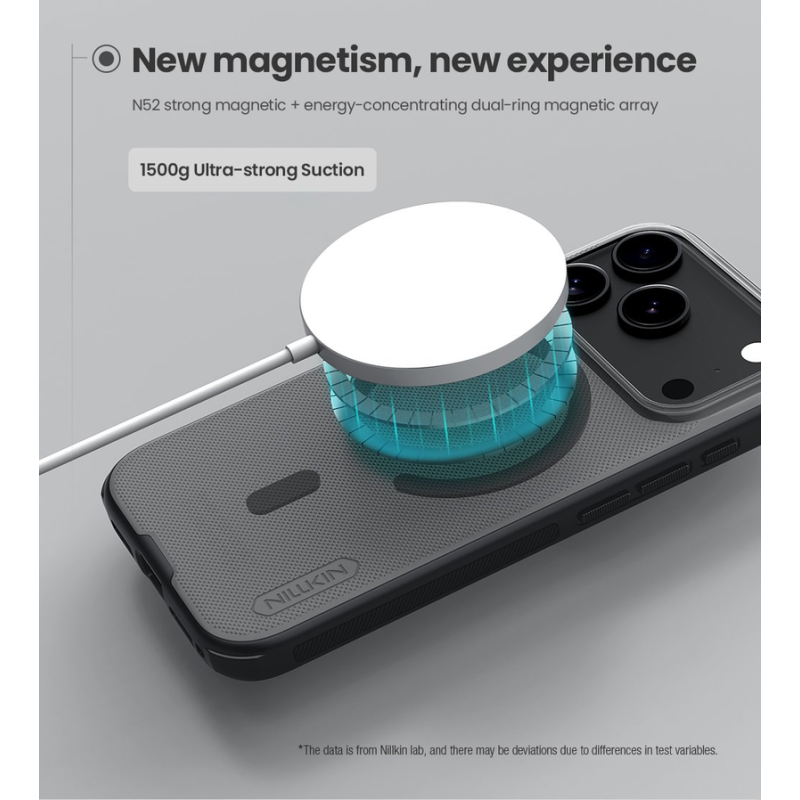 Nillkin Super Frosted PRO Magnetic Back Cover for Apple iPhone 17 Pro/18 Pro Transparent Black