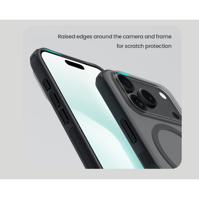 Nillkin Super Frosted PRO Magnetic Back Cover for Apple iPhone 17 Pro/18 Pro Transparent Black